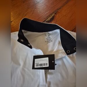 NWT Willow Equestrian Basic Long Sleeve Show Shirt, size M, white